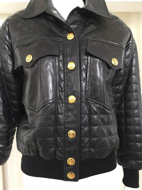 leather chanel jacket|Chanel leather bomber jacket.